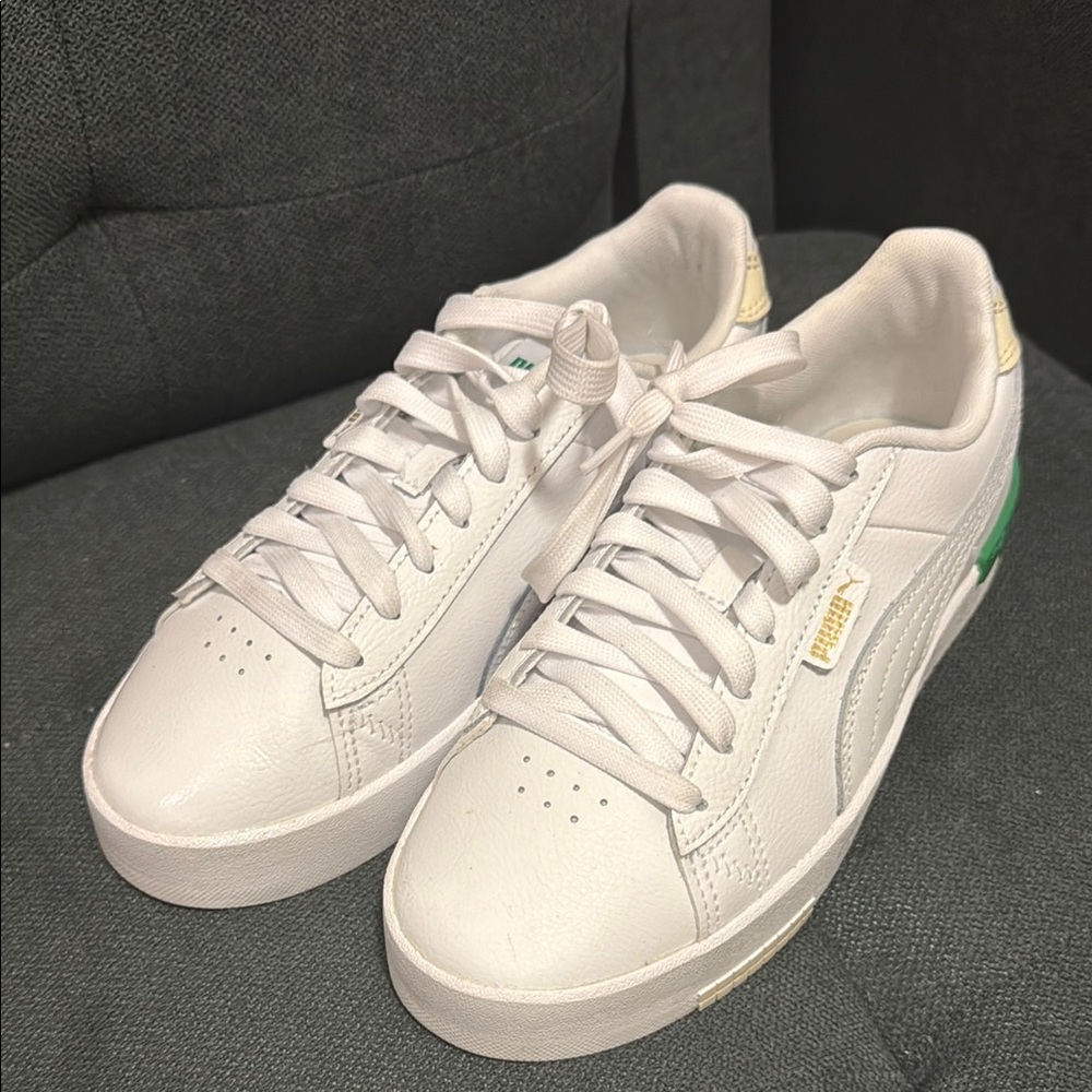 Puma White and Green Sneakers - Picture 4 of 5